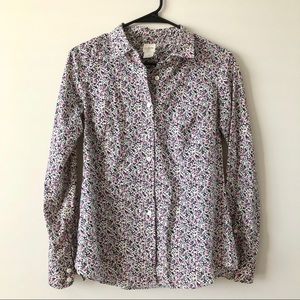 JCREW Floral button down blouse